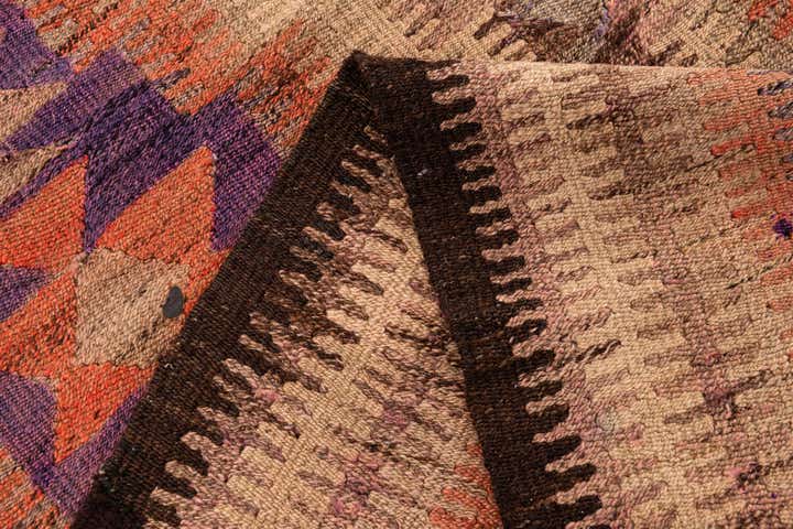 4' 7 x 8' 5 Hand Woven Kilim Fars Wool Rug