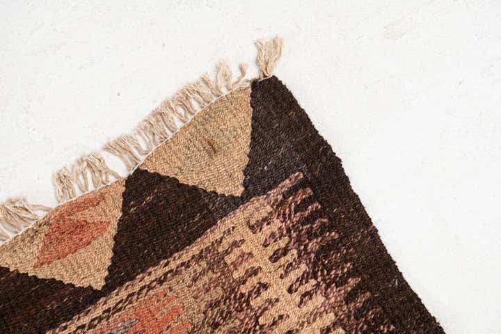 4' 7 x 8' 5 Hand Woven Kilim Fars Wool Rug