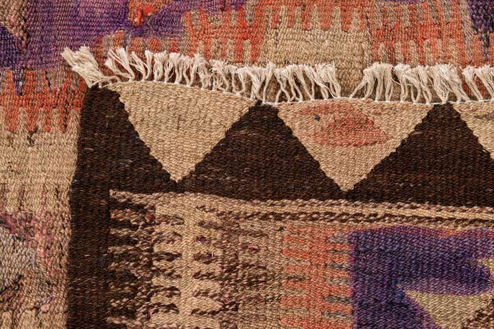 4' 7 x 8' 5 Hand Woven Kilim Fars Wool Rug