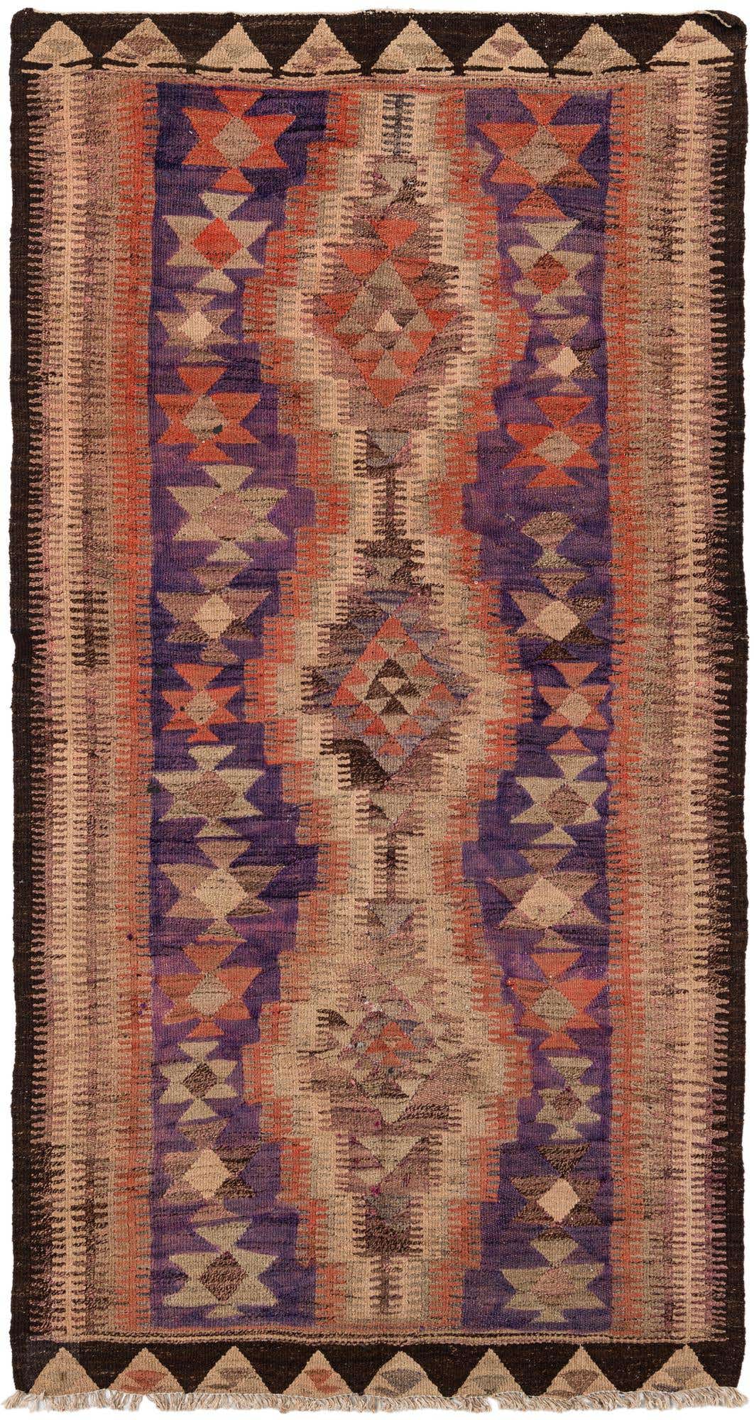 4' 7 x 8' 5 Hand Woven Kilim Fars Wool Rug