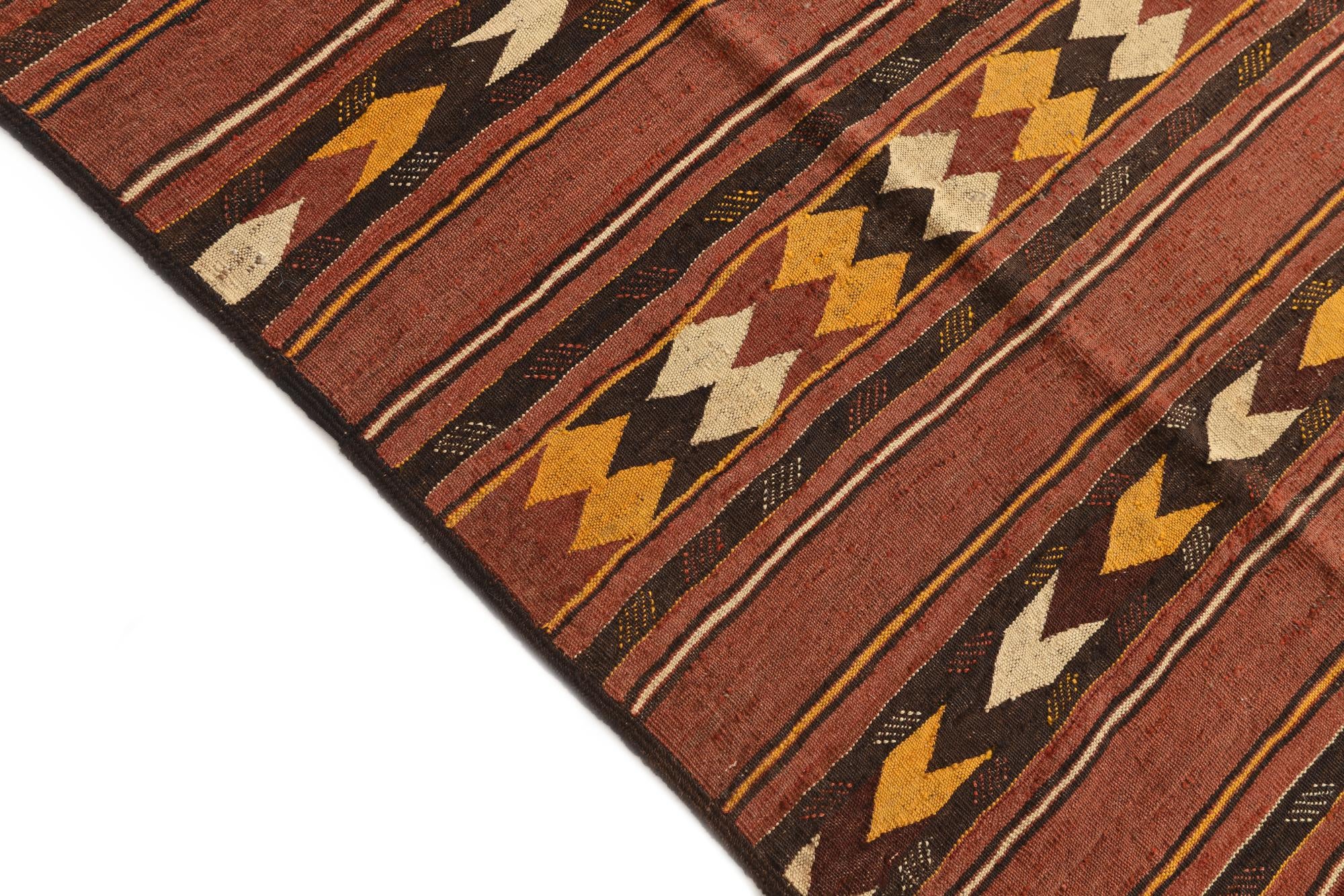 5' 8 x 9' Hand Woven Kilim Fars Wool Rug