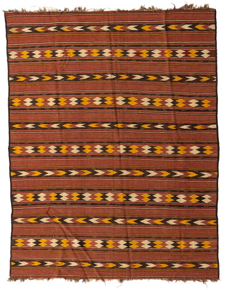 Detail image of 5' 8 x 9' Hand Woven Kilim Fars Wool Rug
