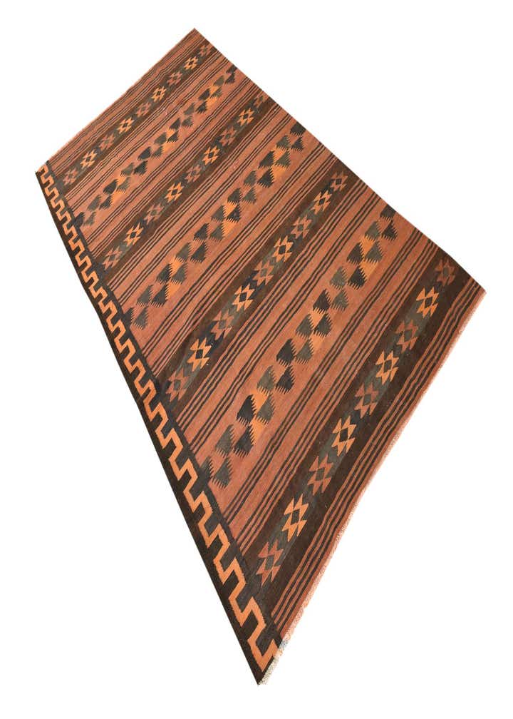 4' 5 x 8' 5 Hand Woven Kilim Fars Wool Rug