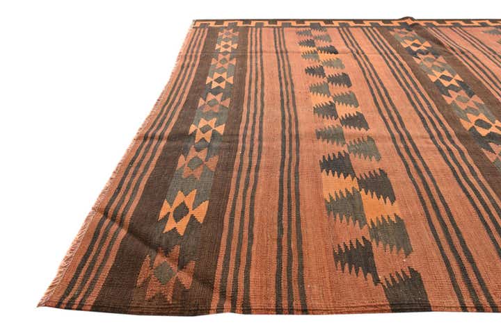 4' 5 x 8' 5 Hand Woven Kilim Fars Wool Rug