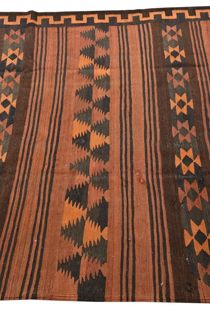 4' 5 x 8' 5 Hand Woven Kilim Fars Wool Rug