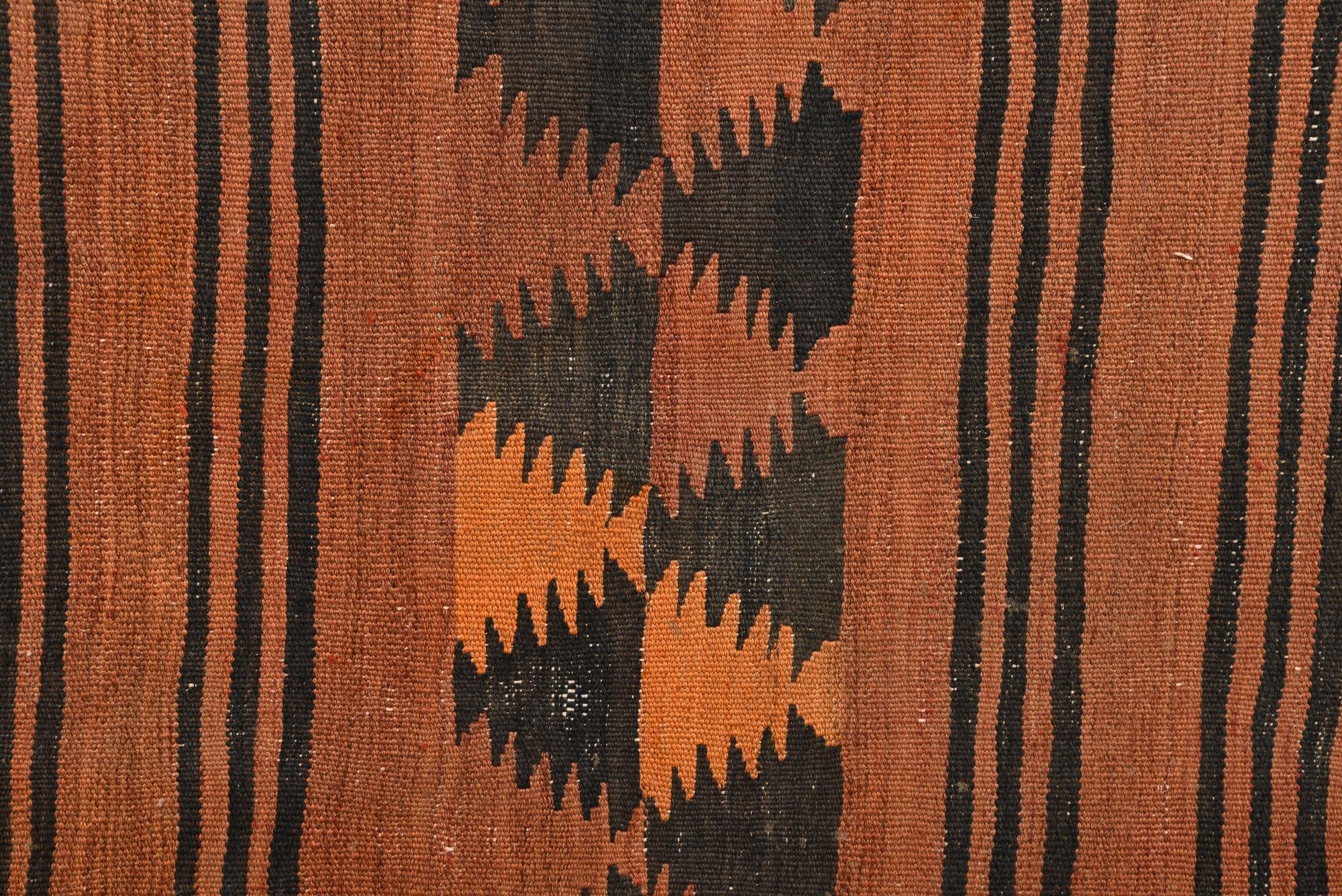 4' 5 x 8' 5 Hand Woven Kilim Fars Wool Rug