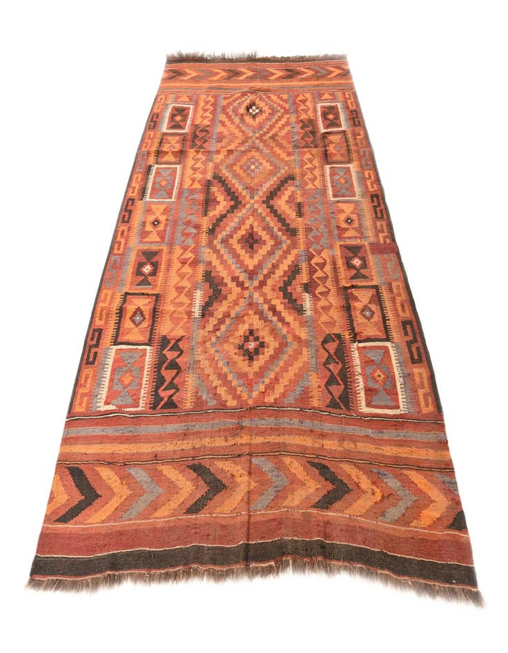 Detail image of 6' 8 x 10' 5  Hand Woven Kilim Fars Wool Rug