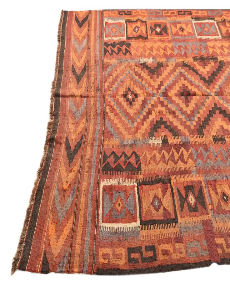 Detail image of 6' 8 x 10' 5  Hand Woven Kilim Fars Wool Rug