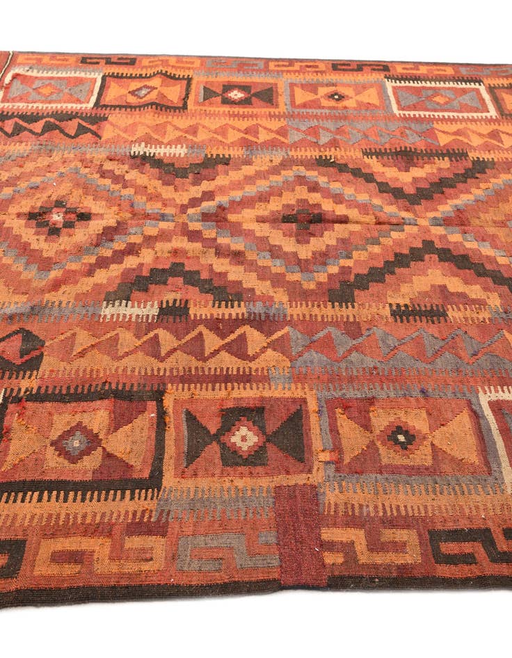 Detail image of 6' 8 x 10' 5  Hand Woven Kilim Fars Wool Rug