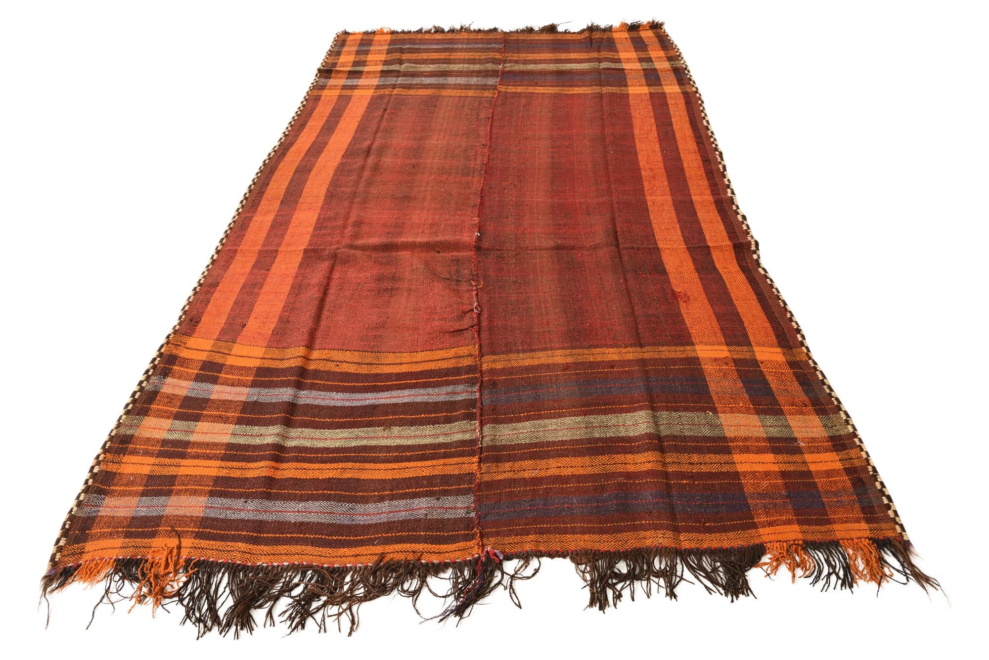 5' 1 x 8' 8 Hand Woven Kilim Fars Wool Rug