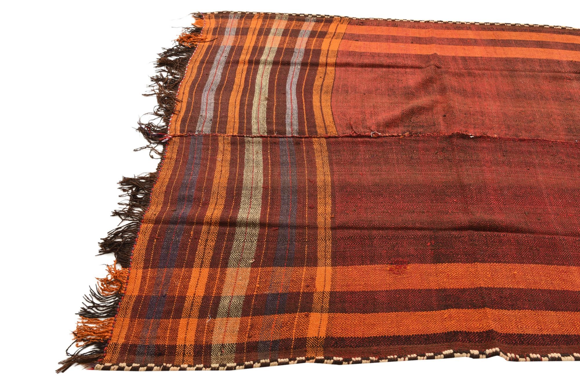 5' 1 x 8' 8 Hand Woven Kilim Fars Wool Rug