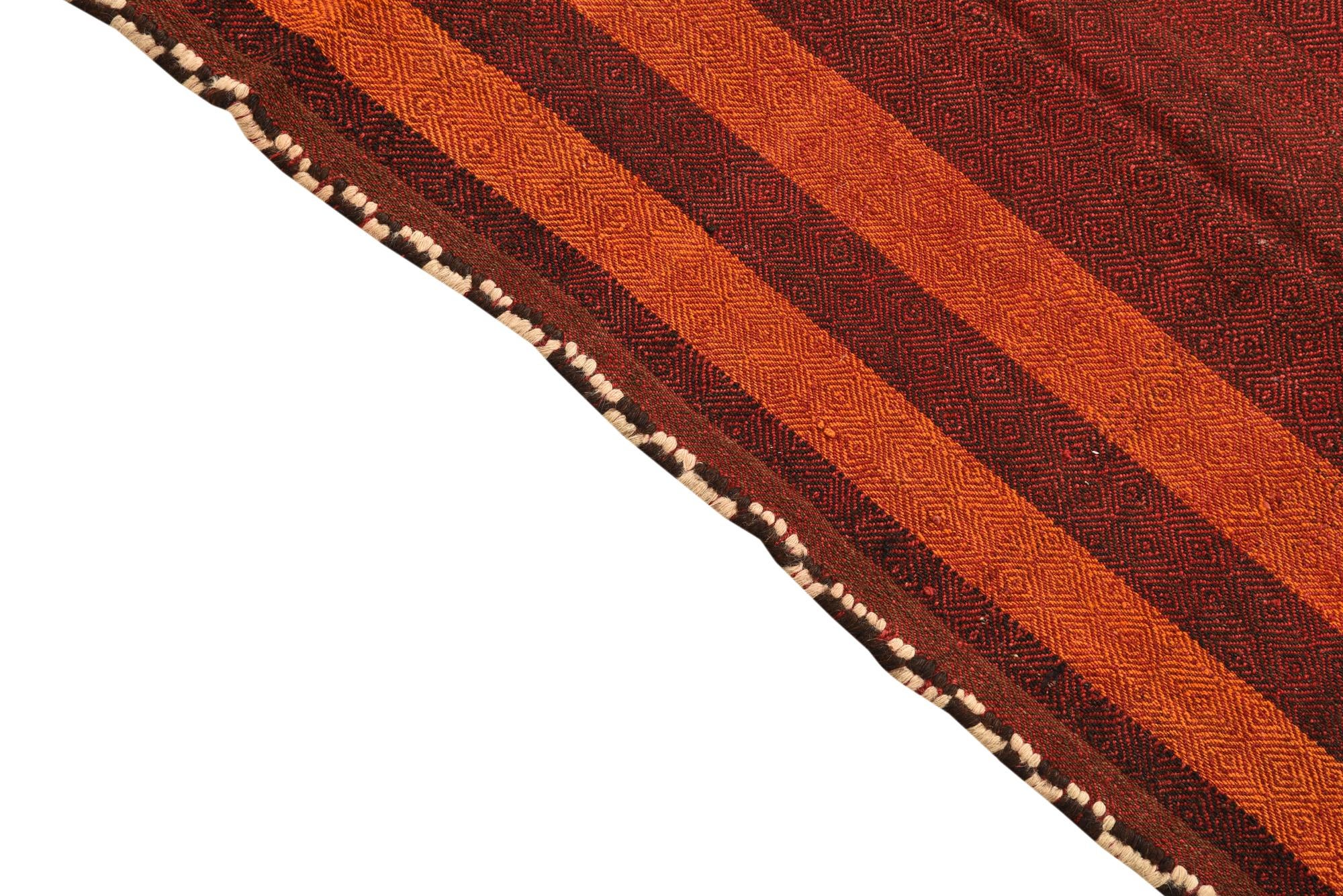 5' 1 x 8' 8 Hand Woven Kilim Fars Wool Rug