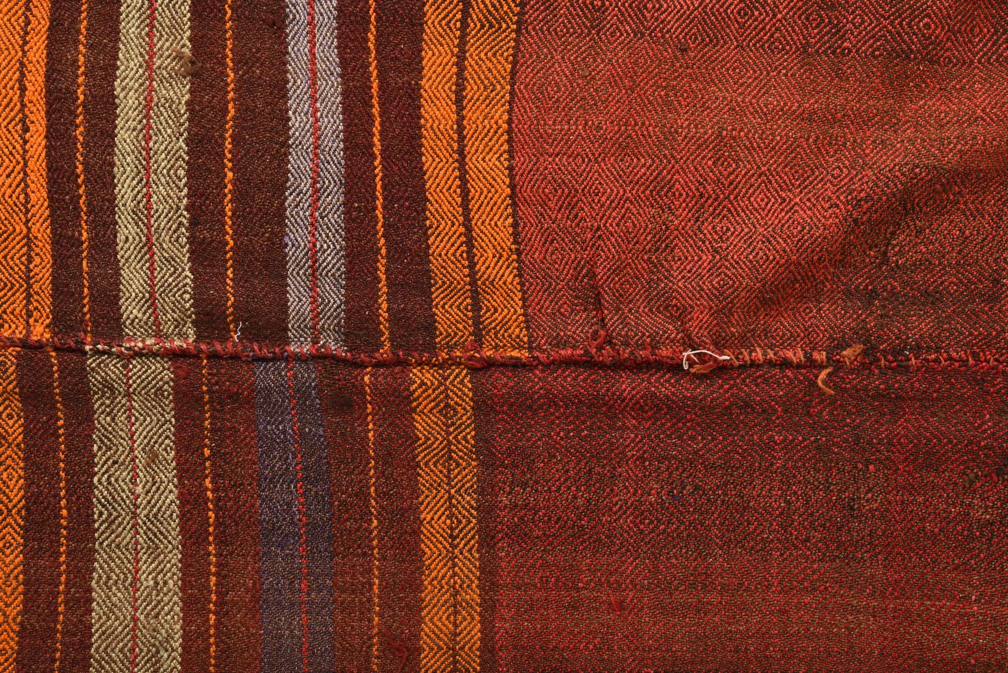 5' 1 x 8' 8 Hand Woven Kilim Fars Wool Rug