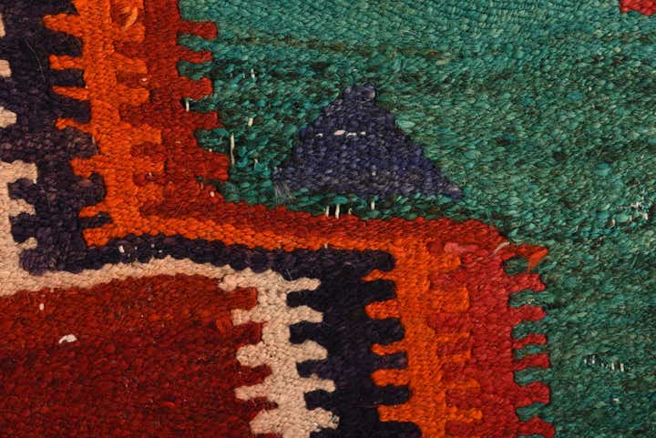 4' 9 x 8' 10 Hand Woven Kilim Fars Wool Rug