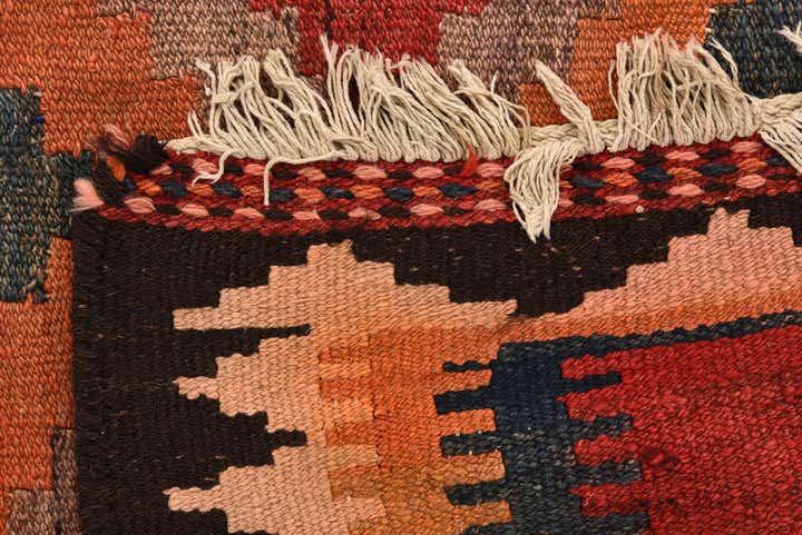 4' 4 x 6' 6 Hand Woven Kilim Fars Wool Rug
