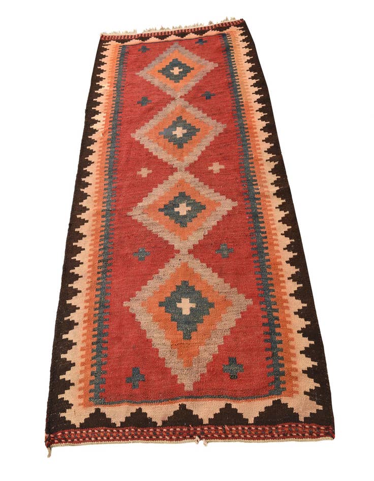 Detail image of 4' 4 x 6' 6  Hand Woven Kilim Fars Wool Rug