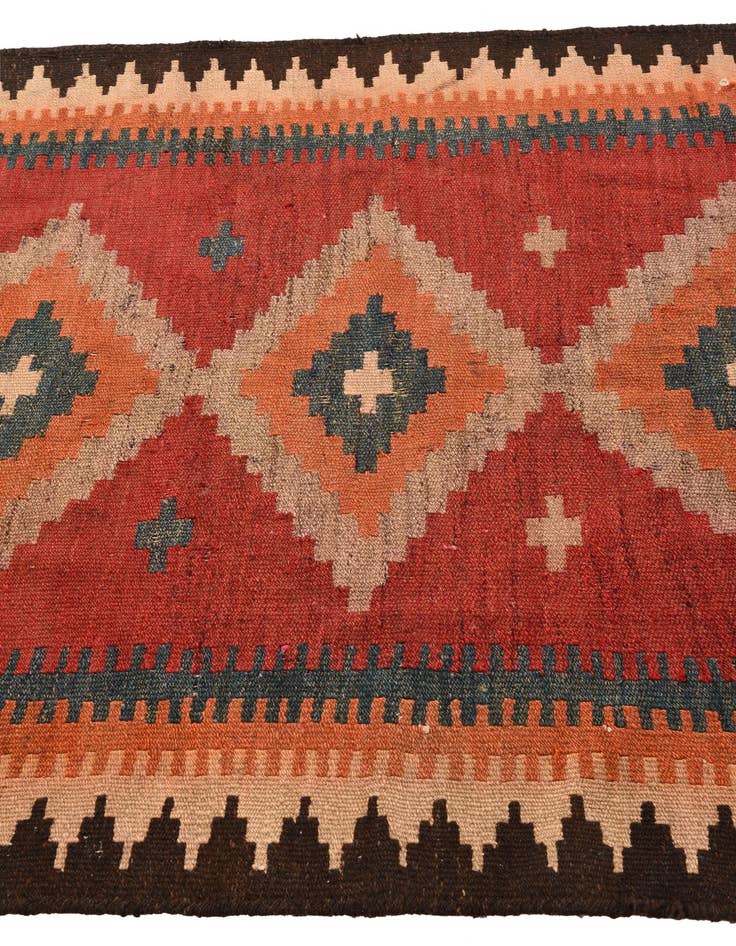 Detail image of 4' 4 x 6' 6  Hand Woven Kilim Fars Wool Rug