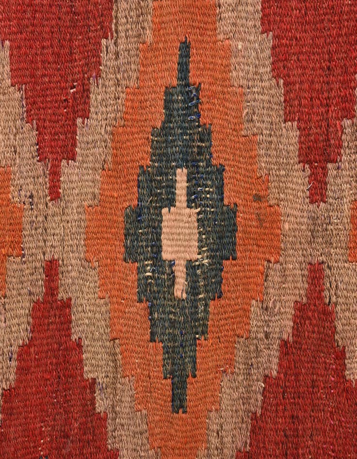 Detail image of 4' 4 x 6' 6  Hand Woven Kilim Fars Wool Rug