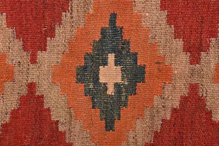 4' 4 x 6' 6 Hand Woven Kilim Fars Wool Rug