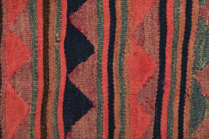 4' 3 x 7' 3 Hand Woven Kilim Fars Wool Rug