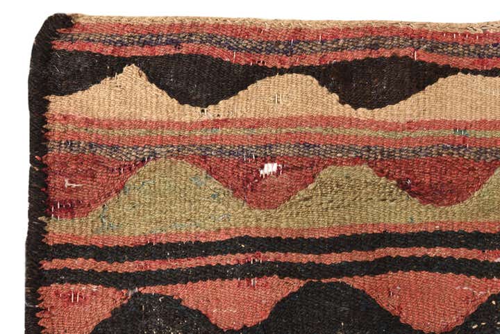4' 1 x 7' Hand Woven Kilim Fars Wool Rug