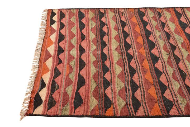 4' 1 x 7' Hand Woven Kilim Fars Wool Rug