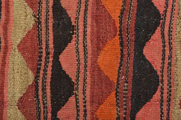 4' 1 x 7' Hand Woven Kilim Fars Wool Rug