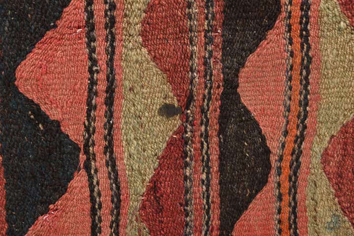 4' 1 x 7' Hand Woven Kilim Fars Wool Rug