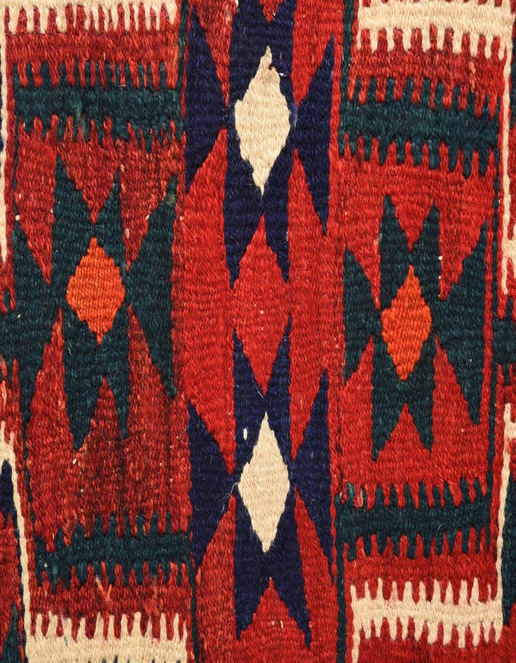 Detail image of 4' 3 x 7' 5  Hand Woven Kilim Fars Wool Rug