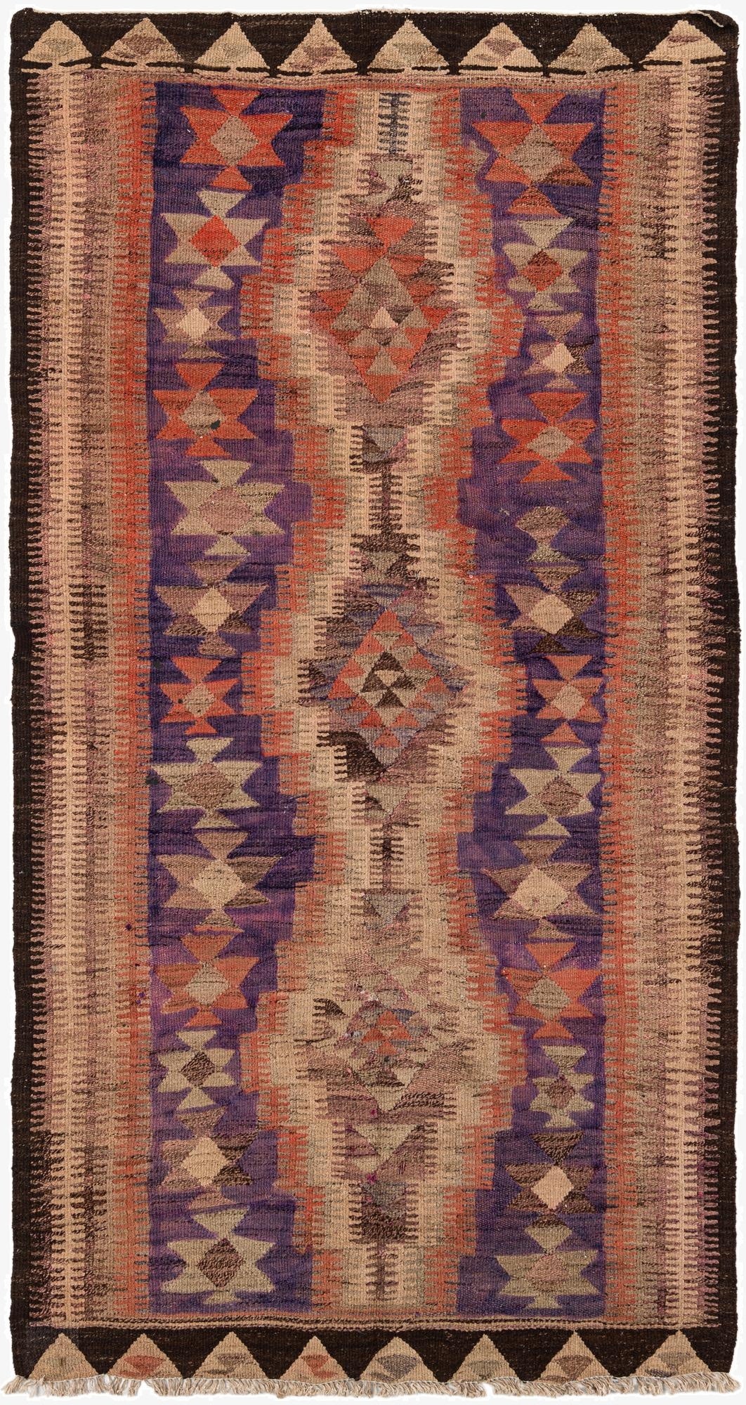 4' 7 x 8' 5  Hand Woven Kilim Fars Wool Rug