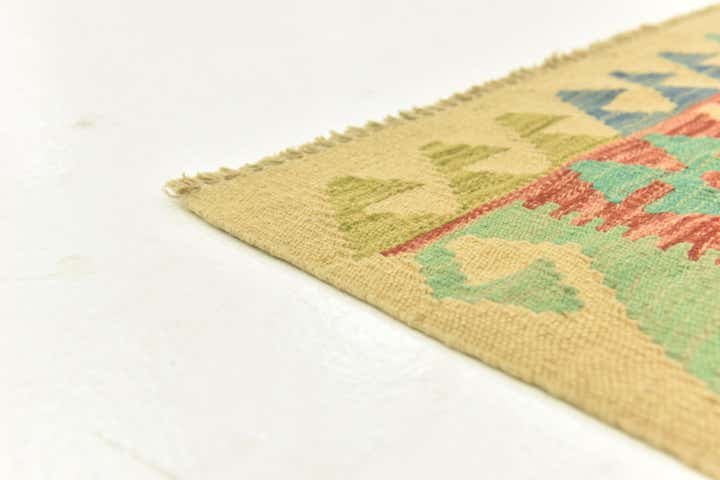 3' 3 x 4' 10 Hand Woven Kilim Maymana Wool Rug