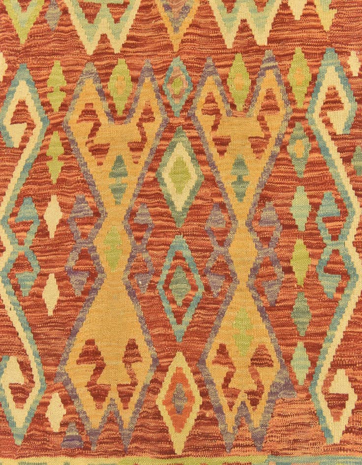 Detail image of 4' 9 x 6' 10  Hand Woven Kilim Maymana Wool Rug