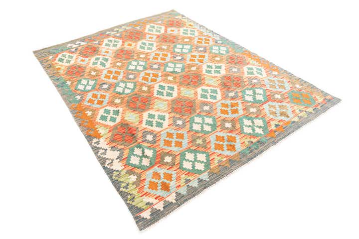 5' x 6' 5 Hand Woven Kilim Maymana Wool Rug