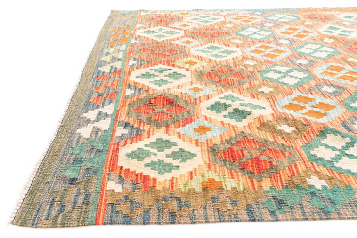 Detail image of 5' x 6' 5 Hand Woven Kilim Maymana Wool Rug