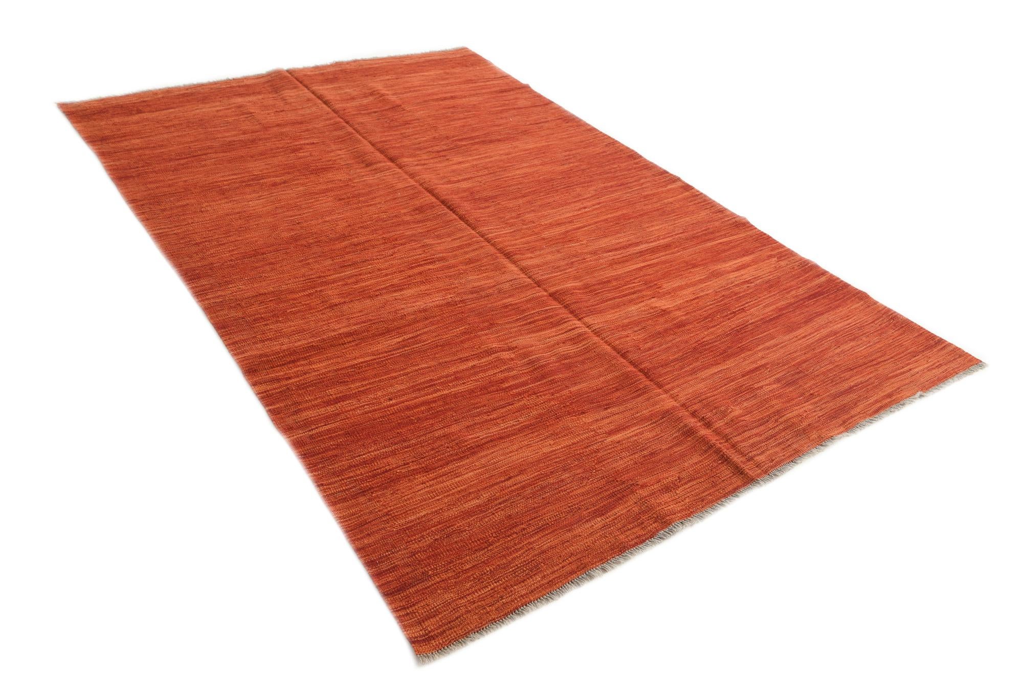 5' 5 x 8' 1 Hand Woven Kilim Modern Wool Rug