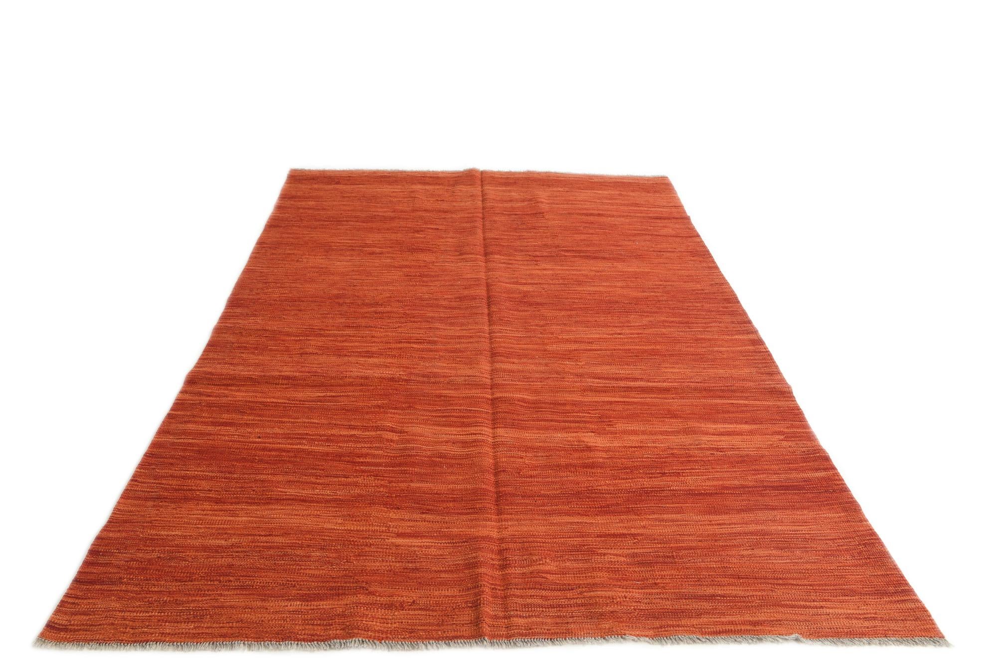 5' 5 x 8' 1 Hand Woven Kilim Modern Wool Rug