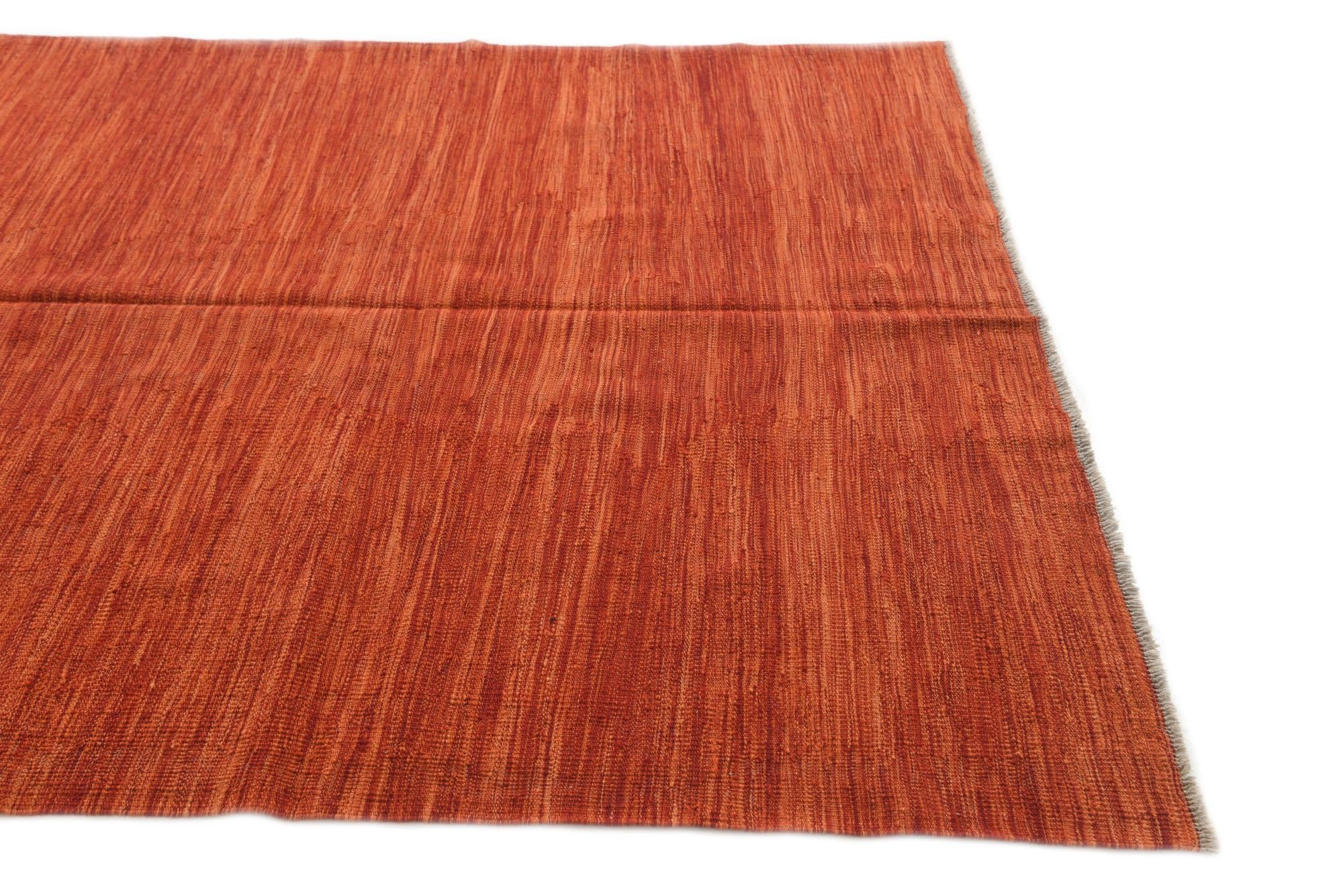 5' 5 x 8' 1 Hand Woven Kilim Modern Wool Rug