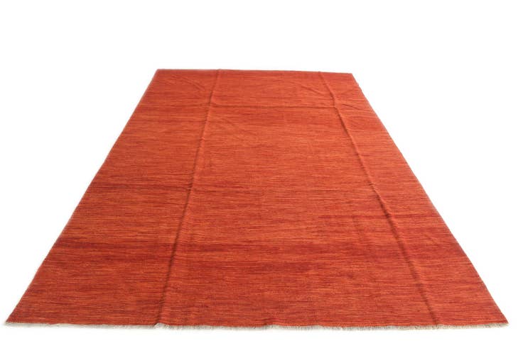 Detail image of 6' 10 x 10' Hand Woven Kilim Modern Wool Rug