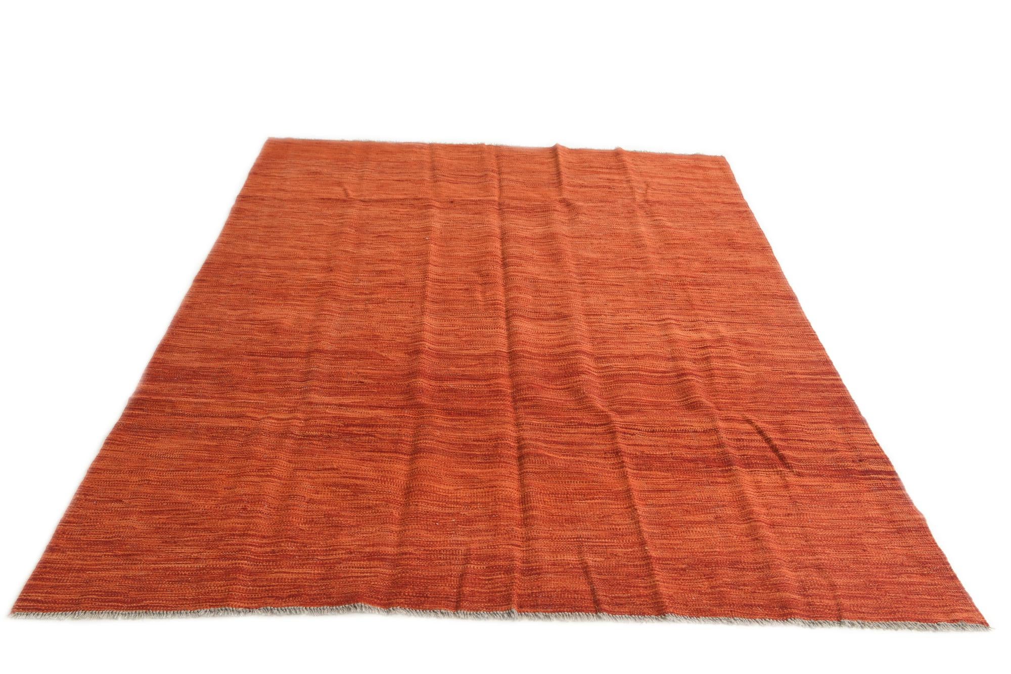 5' 8 x 7' 8 Hand Woven Kilim Modern Wool Rug