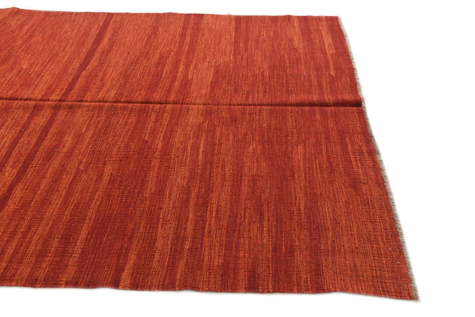 6' x 8' Hand Woven Kilim Modern Wool Rug