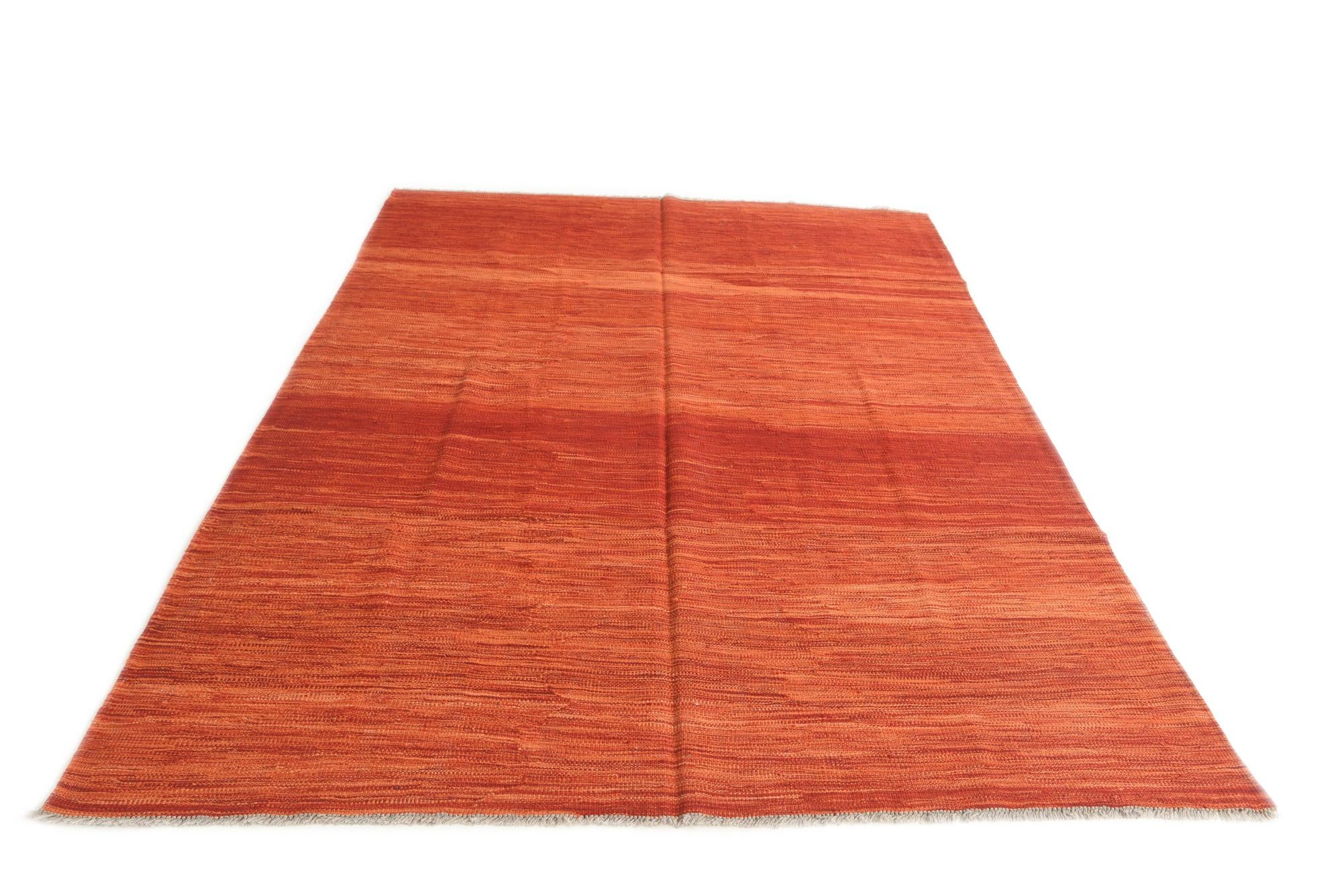 5' 7 x 8' Hand Woven Kilim Modern Wool Rug