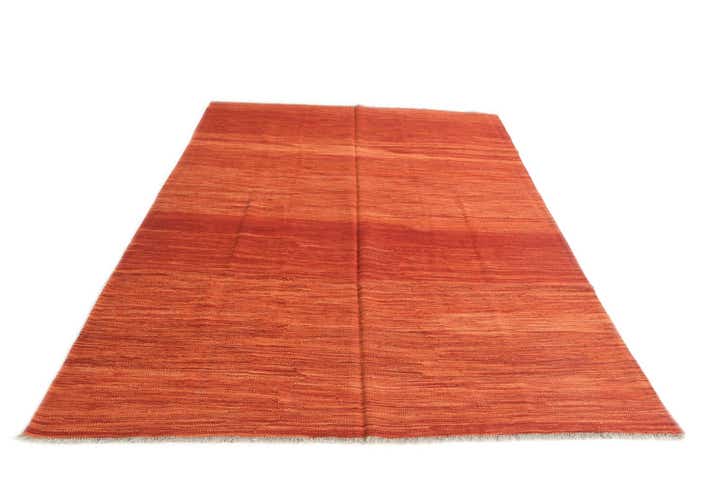 170cm x 245cm Handgewebt Kilim Modern Wolle Teppich