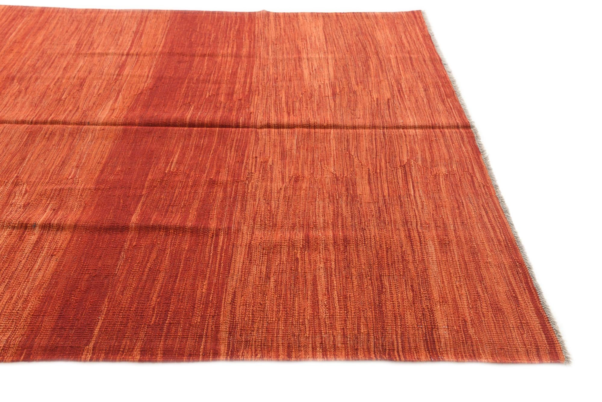 5' 7 x 8' Hand Woven Kilim Modern Wool Rug