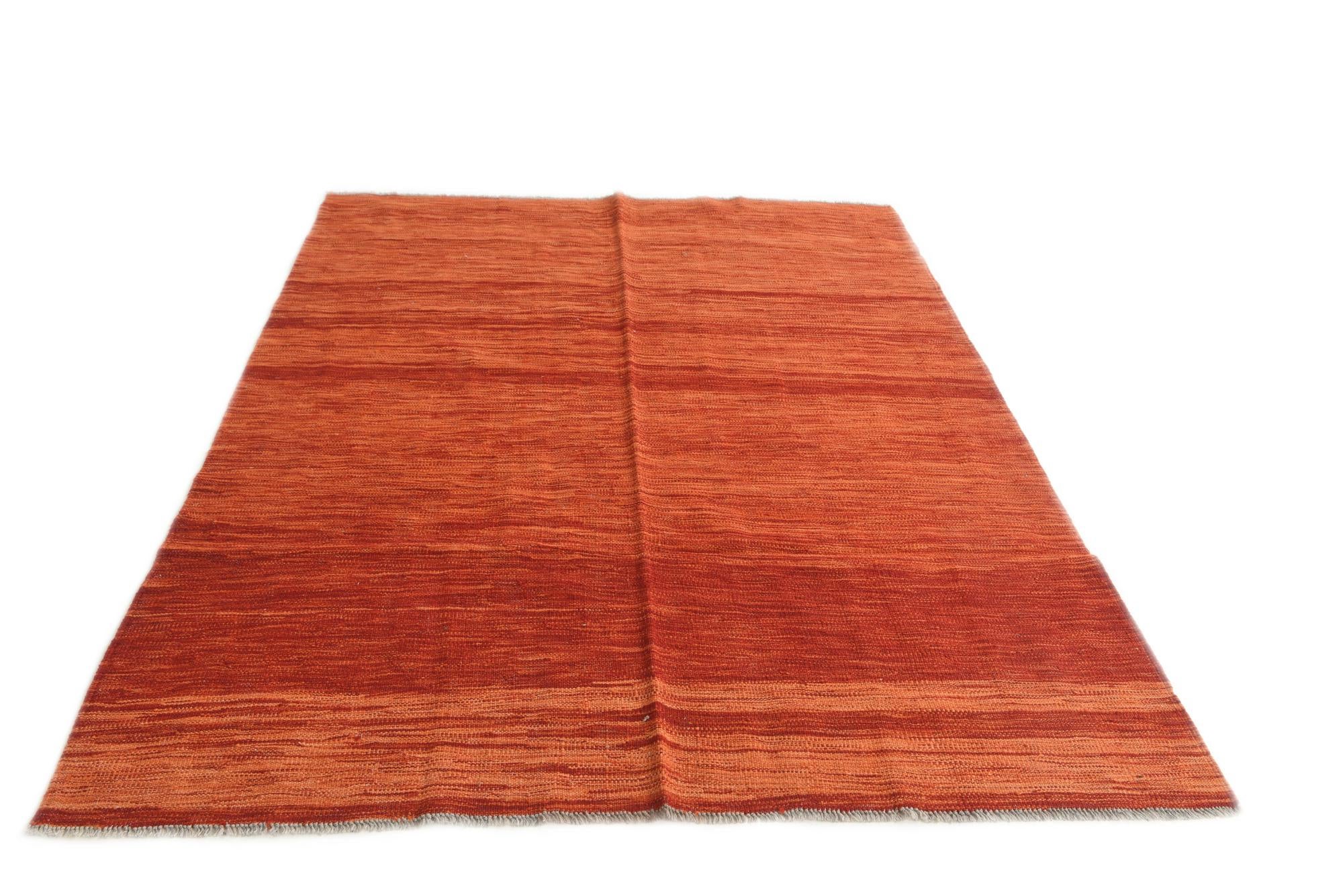 5' x 6' 4 Hand Woven Kilim Modern Wool Rug