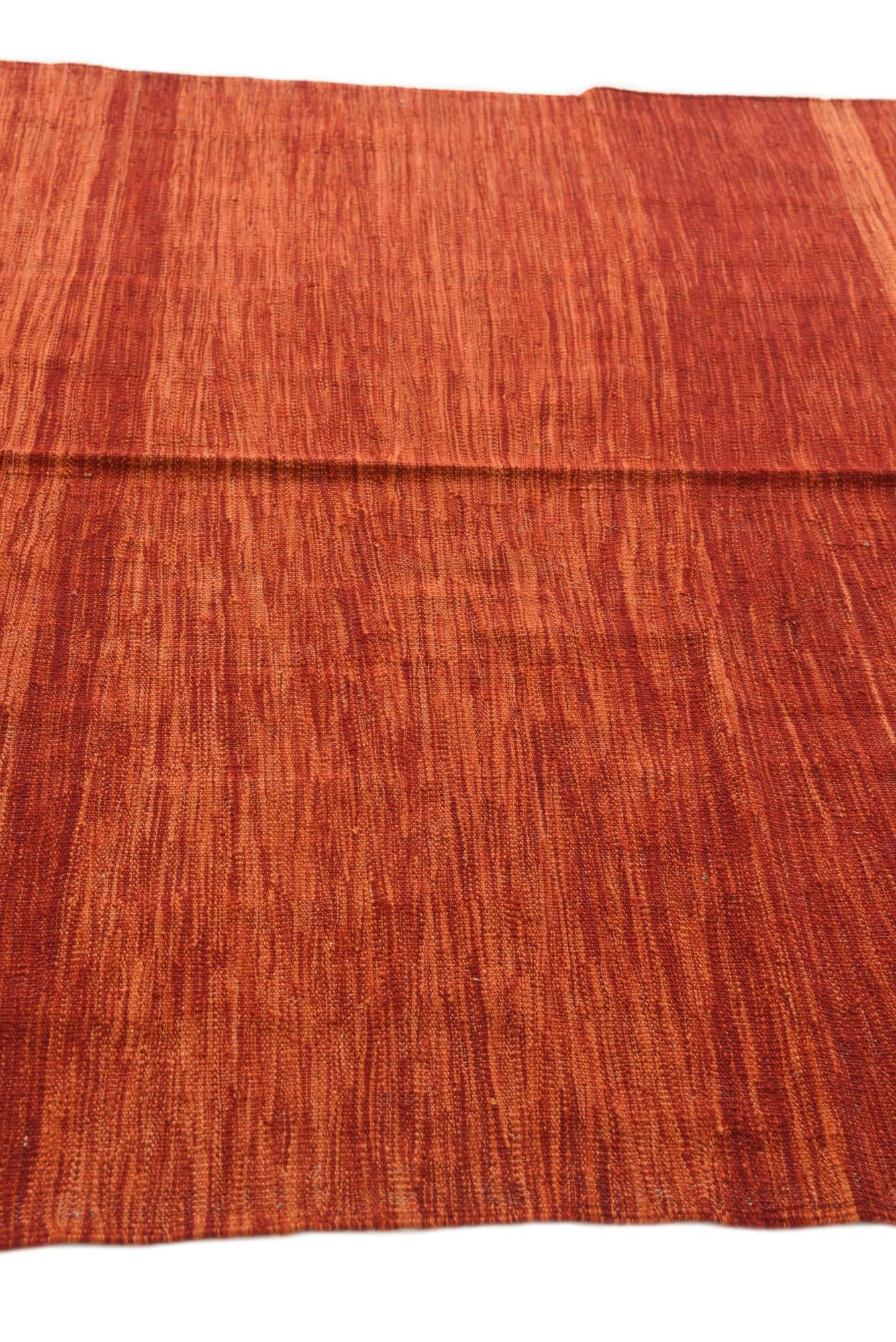 5' x 6' 4 Hand Woven Kilim Modern Wool Rug