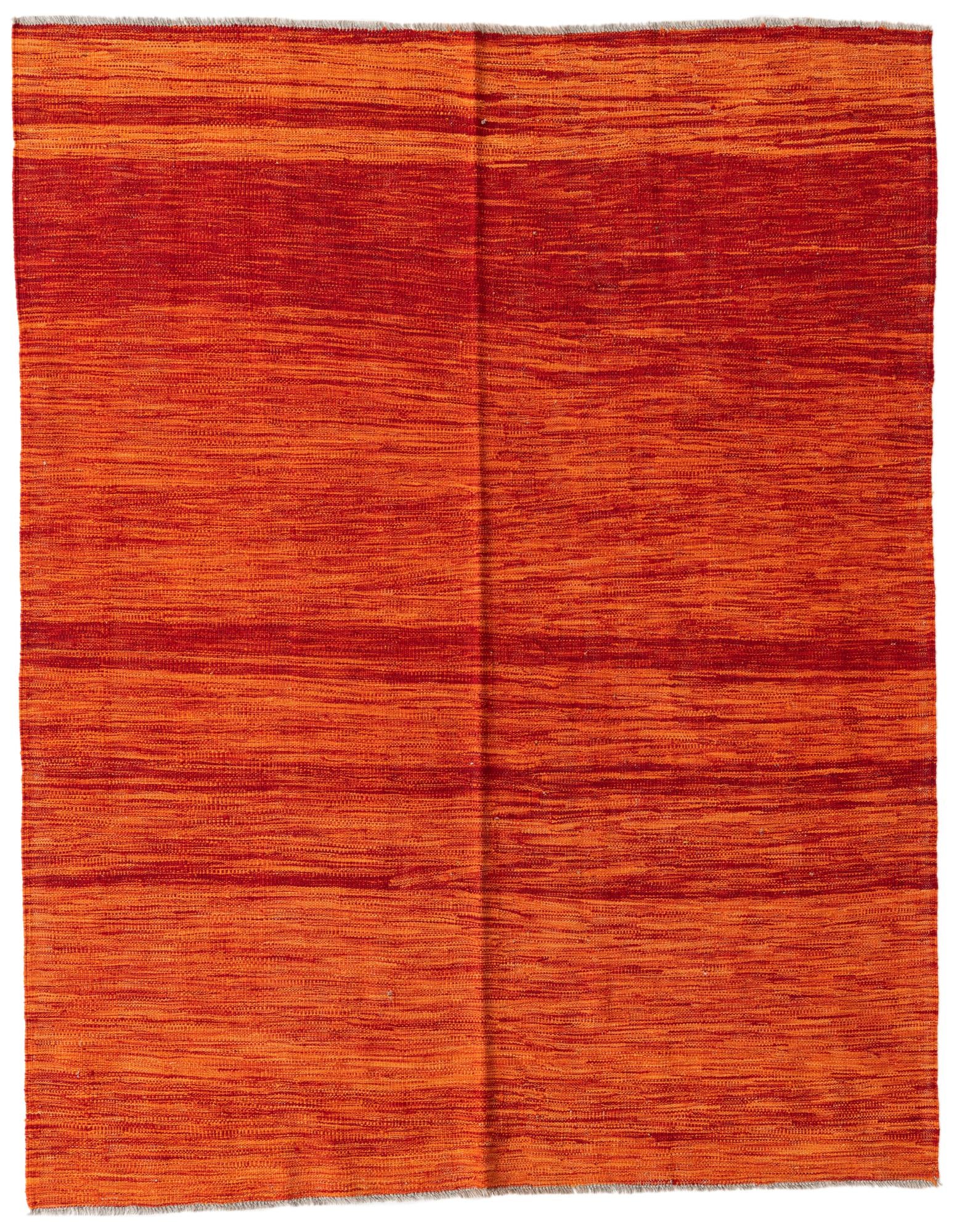5' x 6' 4 Hand Woven Kilim Modern Wool Rug