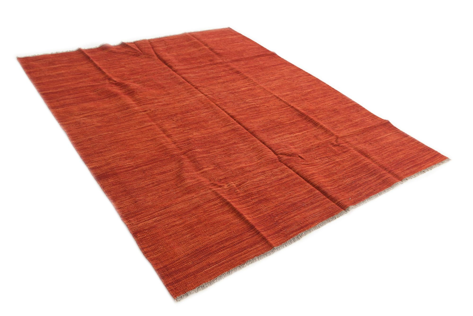 5' 3 x 6' 5 Hand Woven Kilim Modern Wool Rug
