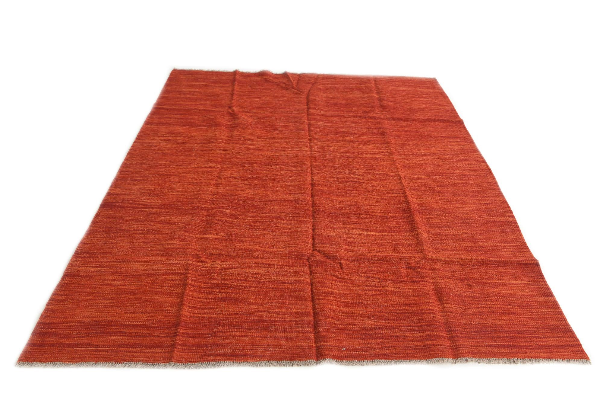 5' 3 x 6' 5 Hand Woven Kilim Modern Wool Rug