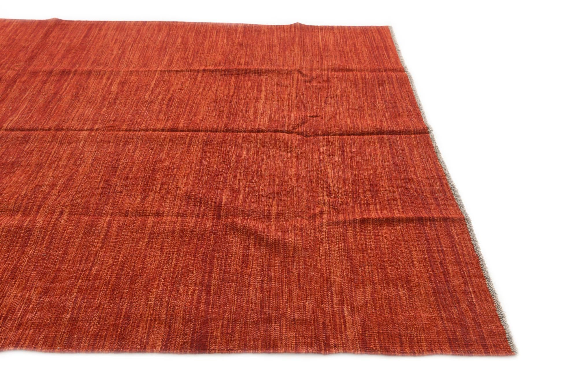 5' 3 x 6' 5 Hand Woven Kilim Modern Wool Rug