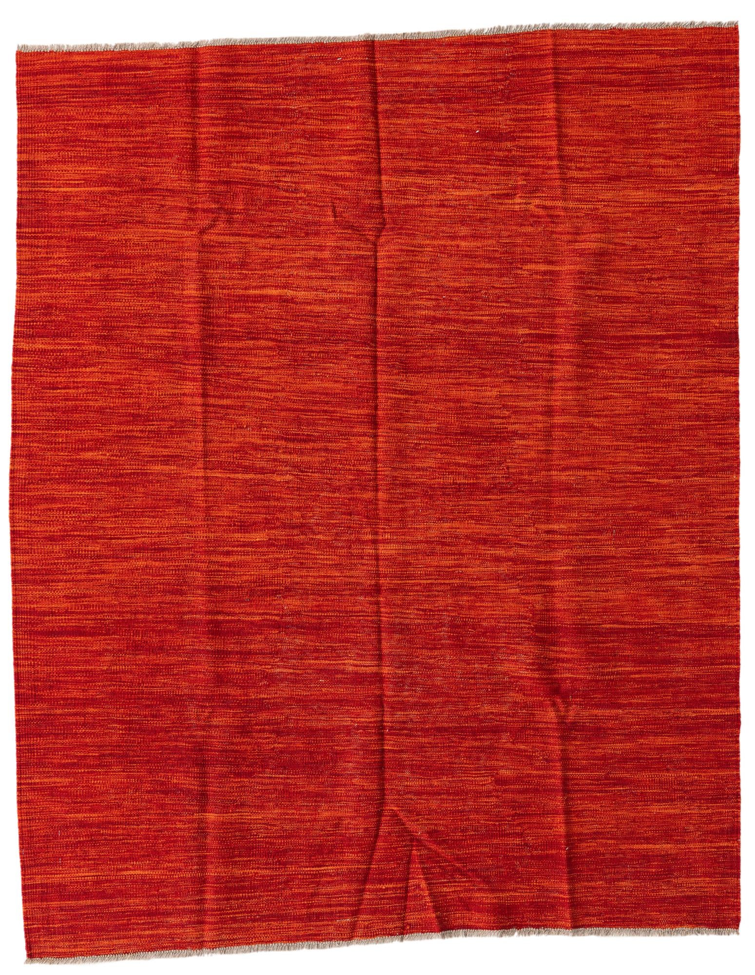 5' 3 x 6' 5 Hand Woven Kilim Modern Wool Rug